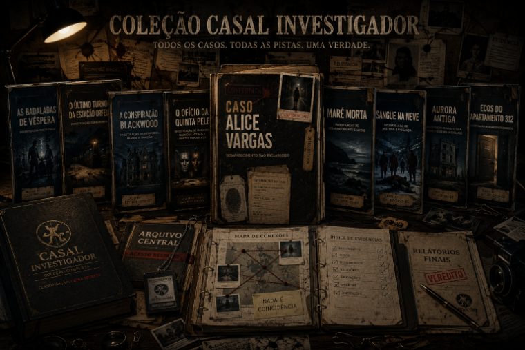 Coleção completa Casal Investigador — mais de 100 dossiês